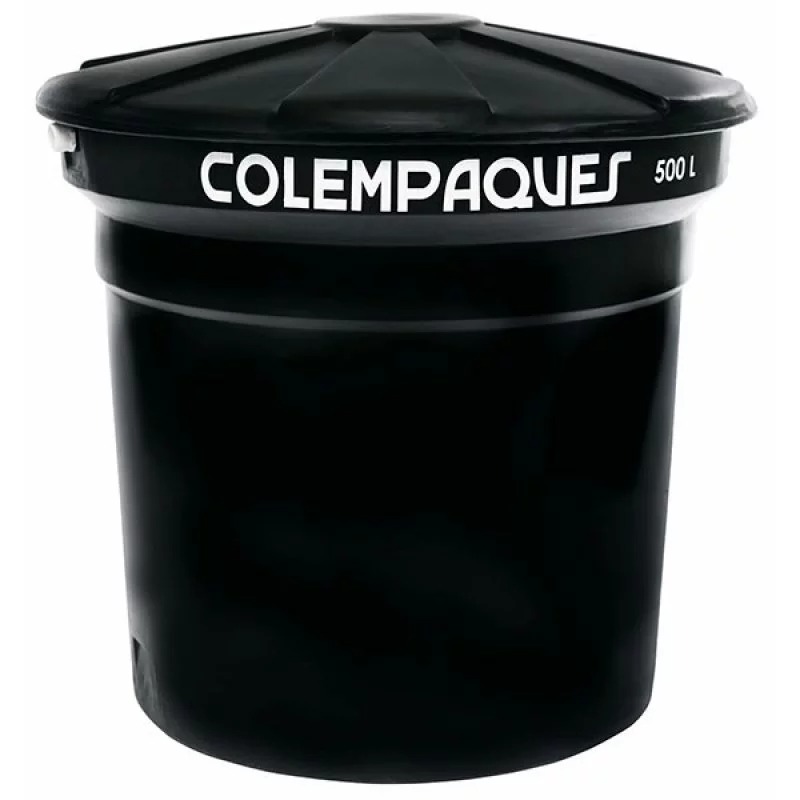 Tanque agua cónico negro 500 litros Colempaques Tanque agua cónico negro 500 litros Colempaques