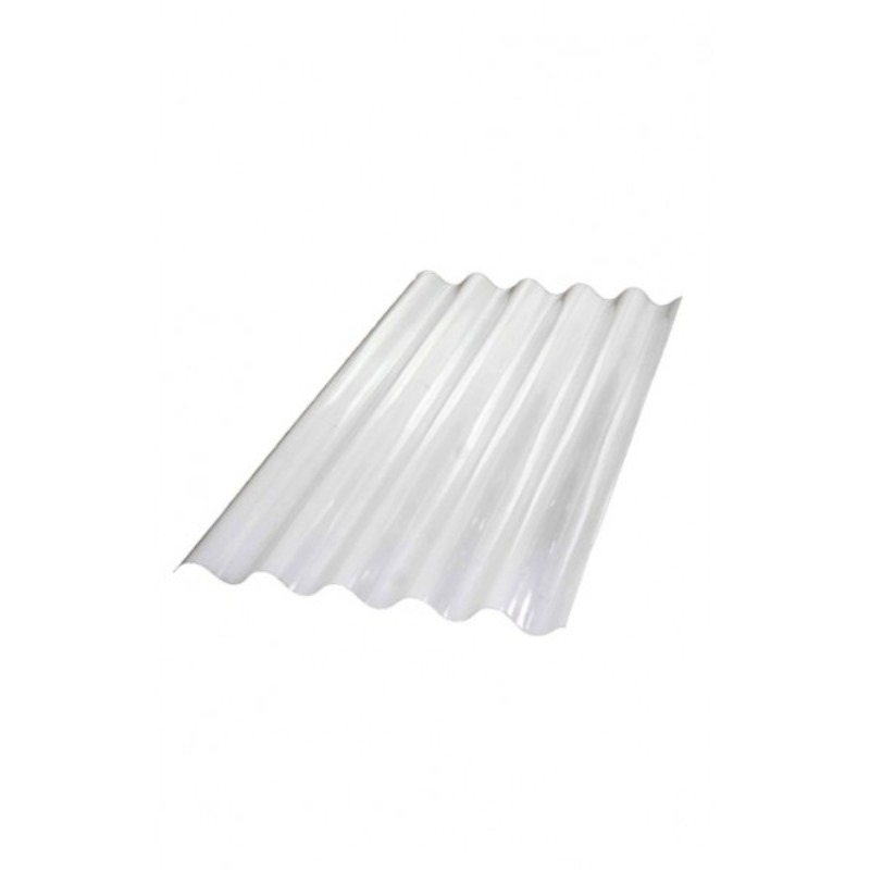 Teja ondulada de PVC perfil 7 No 6 transparente 0.92x1.83 mt Luminit 
