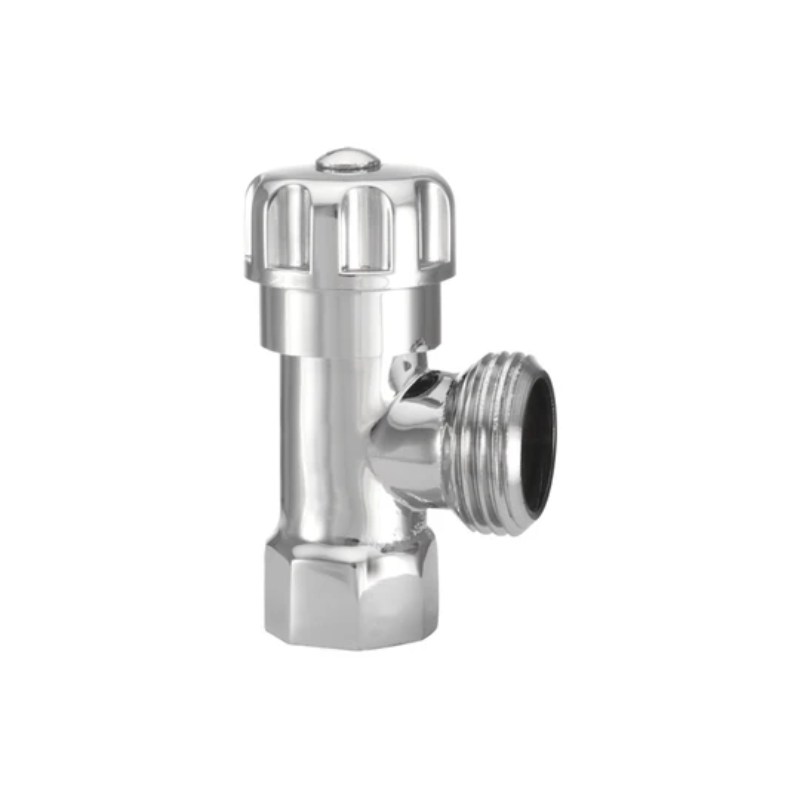 Llave lavadora metálica cromada Gricol