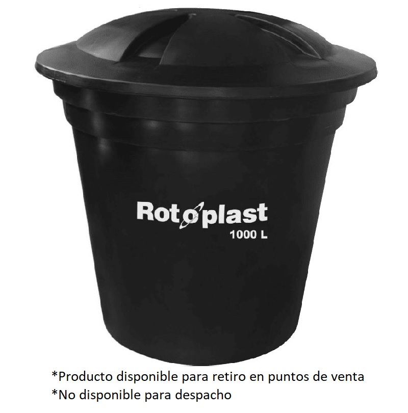 Tanque bicapa 1000 litros negro Rotoplast