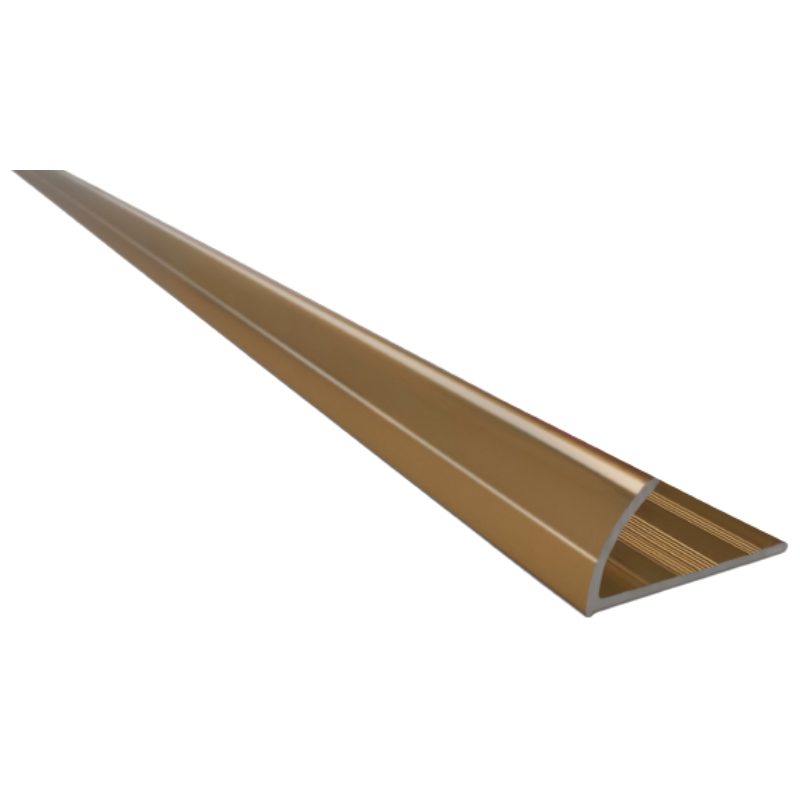 Guardacanto arco aluminio bronce noche 9 mm x 6 mm 2.50 mt Atrim