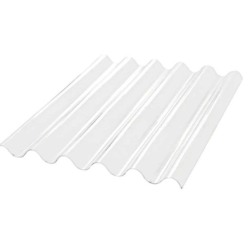 Teja ondulada de PVC perfil 7 No 8 transparente 0.92x2.44 mt Luminit 