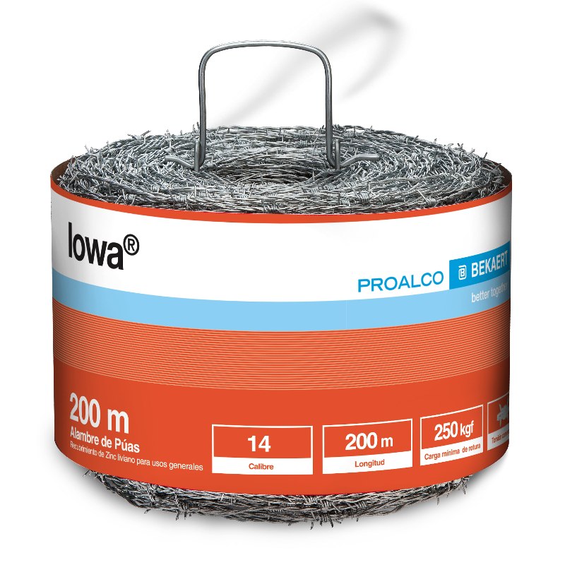 Alambre Púas Iowa Calibre 14 x 500 Mts Proalco