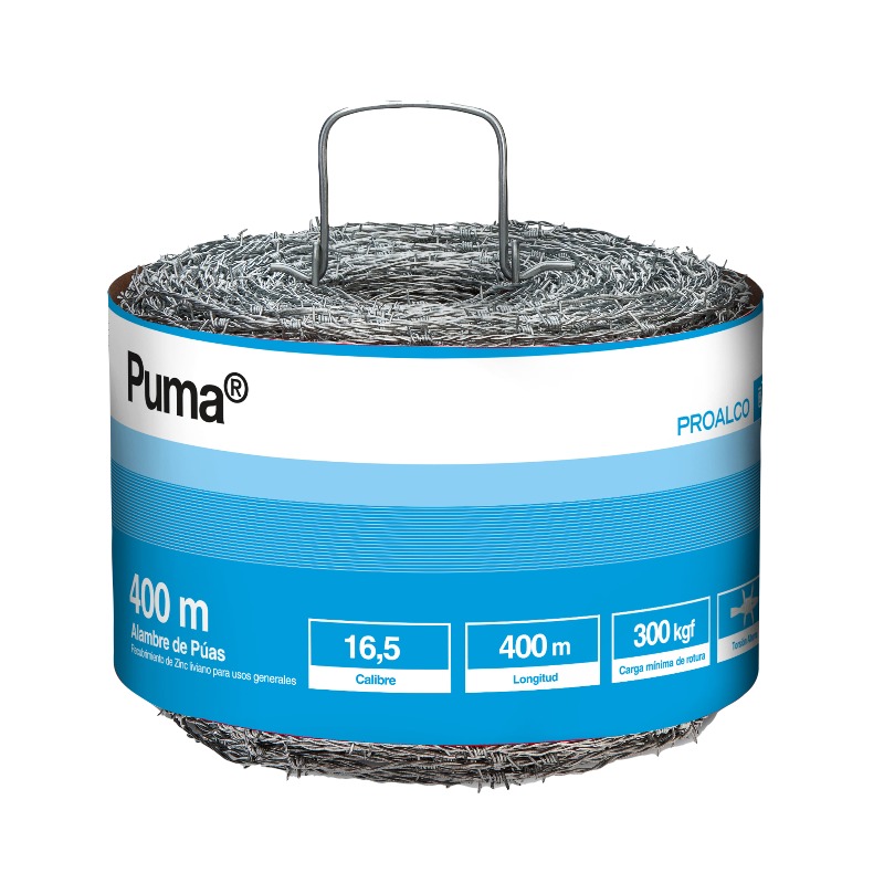 Alambre Púas Puma Calibre 16.5 x 400 Mts Proalco