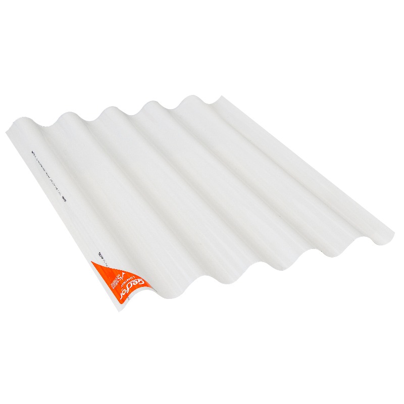 Teja ondulada de PVC perfil 7 No 10 marfil 0.92x3.05 mt Luminit 