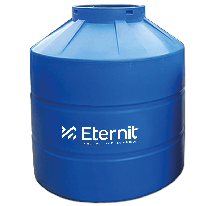 Tanque + tapa + juego de conexiones tipo botella azul 750 litros Eternit 